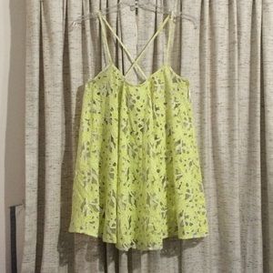 ASOS Sheer Floral Trapeze Mini Dress